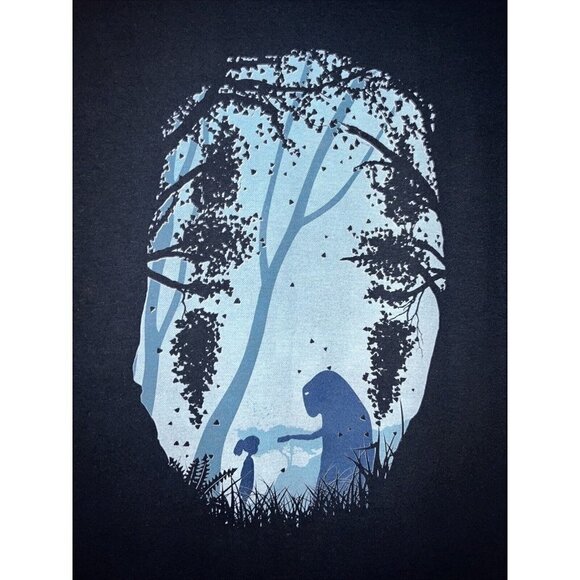 Teefury ET Navy Blue Mashup Graphic T-Shirt 3XL Cotton Stretch Movie Parody New - Picture 3 of 4